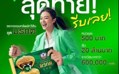 ทะลุ 1 แสนล้านบาทแล้ว! ยอดฝากสลากออมทรัพย์ทวีสิน ชุดมรกตพร้อมรับฝากอีก 5 หมื่นล้านบาทสุดท้าย ลุ้นรับ 20 ล้านบาท ทุกเดือน