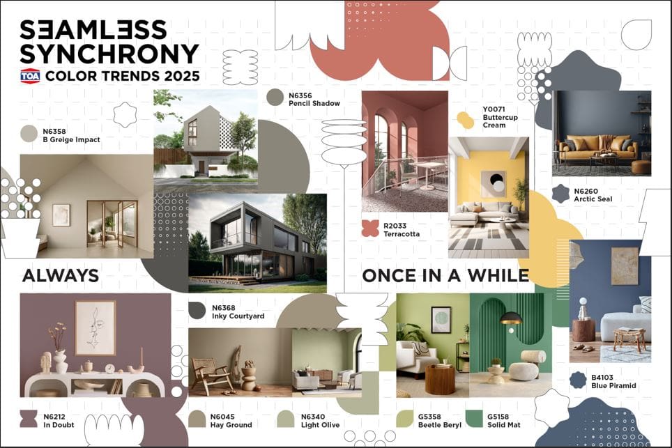 ส่องเทรนด์สีปี 2025 TOA Color Trends ค้นหาสีที่ใช่! ให้บ้านคุณ 