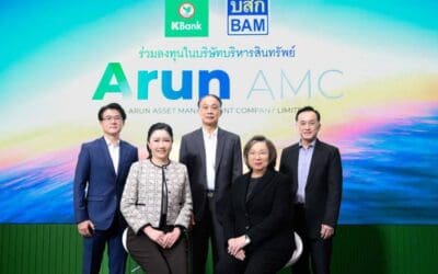 KBank ผนึก BAM ร่วมลงทุน 1,000 ล้านบาท จัดตั้ง ARUN AMC หวังช่วยพลิกฟื้นทั้งลูกหนี้รายย่อยและลูกหนี้ธุรกิจ รวมถึงเพิ่มประสิทธิภาพการบริหารจัดการสินทรัพย์