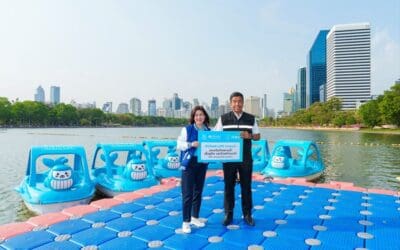 OCEAN LIFE ไทยสมุทร สนับสนุนคนไทยดูแลสุขภาพ ส่งมอบเรือจักรยานน้ำโอชิ    และอุปกรณ์เพื่อความปลอดภัย ให้กับสวนเบญจกิติ