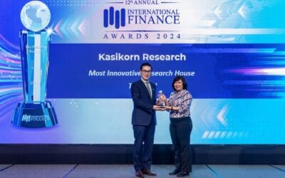 ศูนย์วิจัยกสิกรไทย คว้ารางวัล Most Innovative Research House