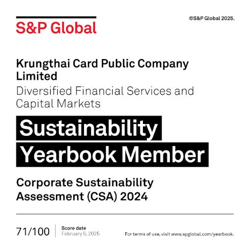 เคทีซียืนหนึ่งในทำเนียบ The Sustainability Yearbook 2025 ต่อเนื่อง

