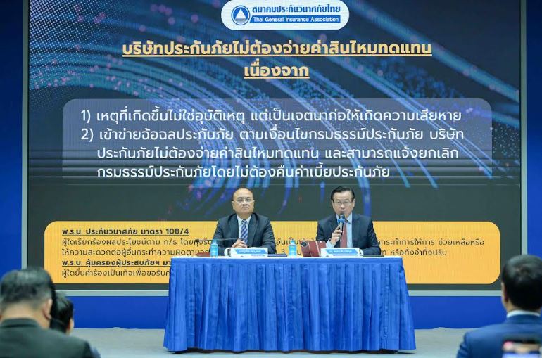 สมาคมประกันวินาศภัยไทย สกัดเคลมจัดฉากฉ้อฉลประกันภัย หวังเคลมเงินประกันกว่า 14 ล้าน พบพิรุธทำประกันภัยซ้ำซ้อน 28 ฉบับ