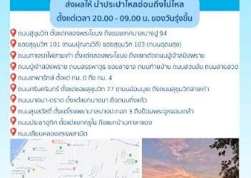ประกาศ การประปานครหลวง เรื่อง ตัดบรรจบท่อประธาน