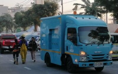 กปน. ส่งรถน้ำประปาดื่มได้ สนับสนุนปฏิบัติการช่วยเหลือตึกถล่ม เขตจตุจักร