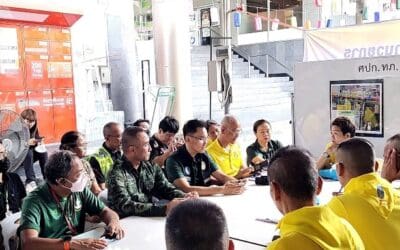 กปน. ลงพื้นที่ตรวจจุดบริการน้ำประปา พร้อมร่วมประชุมกับทีมช่วยเหลือ ในพื้นที่อาคารถล่มจากเหตุแผ่นดินไหว