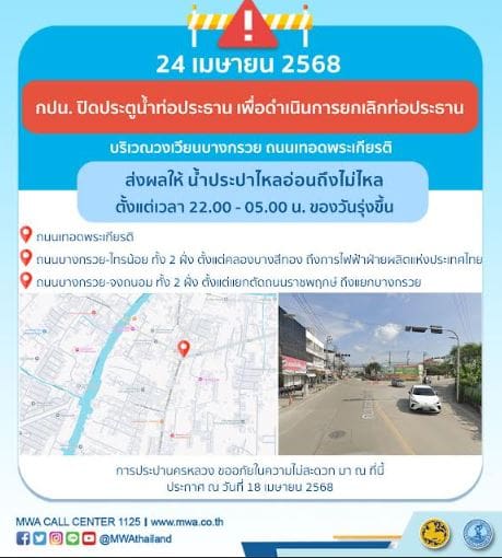 ประกาศ การประปานครหลวง เรื่อง ดำเนินการยกเลิกท่อประธาน