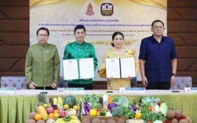 สำนักงาน กปร. และ ธ.ก.ส. ร่วมลงนาม MOU เสริมพลังความร่วมมือภายใต้หลักปรัชญาของเศรษฐกิจพอเพียง ยกระดับผลิตภัณฑ์พัฒนาศักยภาพเกษตรกร สู่เศรษฐกิจสีเขียว
