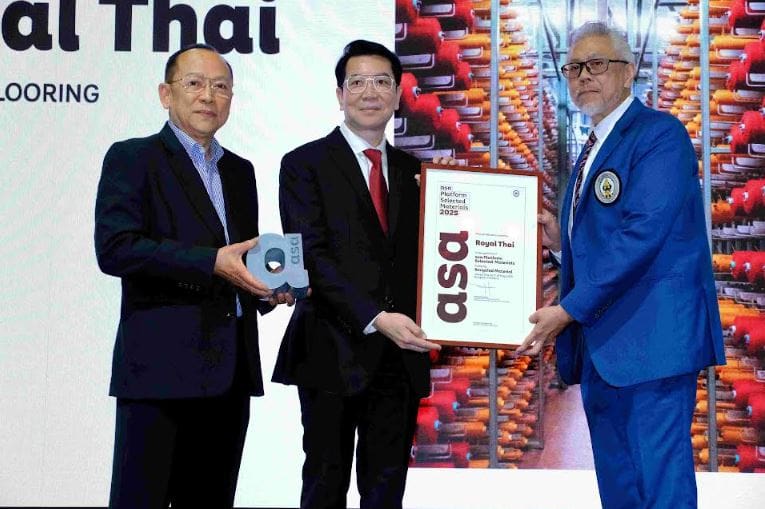 ผลิตภัณฑ์ Ax Tile EcoSoft® จาก Royal Thai แบรนด์ในเครือ TCM Corporation ได้รับรางวัล ASA Platform Selected Materials 2025