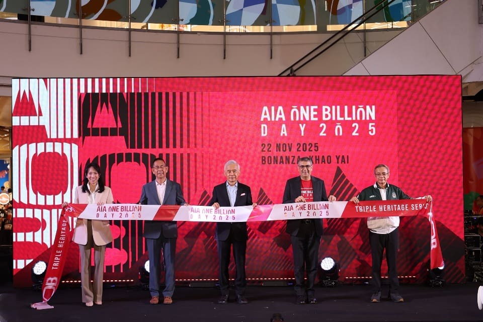 เอไอเอ ผนึกกำลัง กลุ่มบริษัทพราว และ จังหวัดนครราชสีมา จัดงาน “AIA ONE BILLION DAY 2025” ครั้งแรกกับการวิ่งเทรลบนเส้นทางมรดกโลก พร้อมเต็มอิ่มกับกิจกรรมสนุกตลอดวัน เพื่อให้คนไทยได้มีสุขภาพและชีวิตที่ดีขึ้นอย่างยั่งยืน