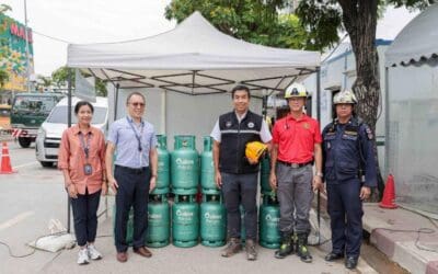 OR มอบก๊าซหุงต้ม ปตท. แก่ กทม. เพื่อสนับสนุนภารกิจค้นหาผู้สูญหายในพื้นที่อาคารถล่ม