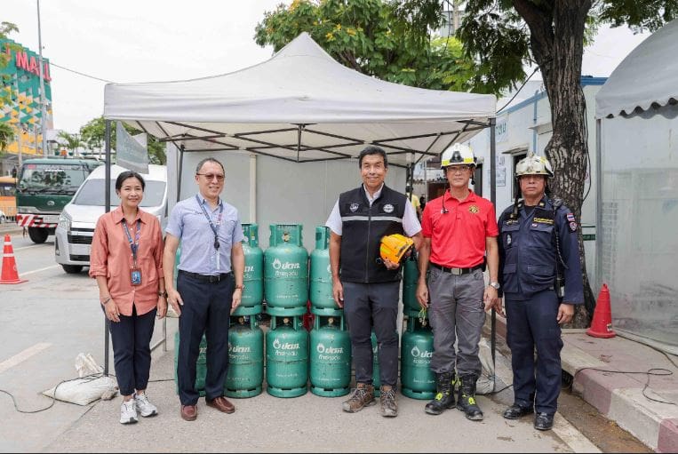 OR มอบก๊าซหุงต้ม ปตท. แก่ กทม. เพื่อสนับสนุนภารกิจค้นหาผู้สูญหายในพื้นที่อาคารถล่ม