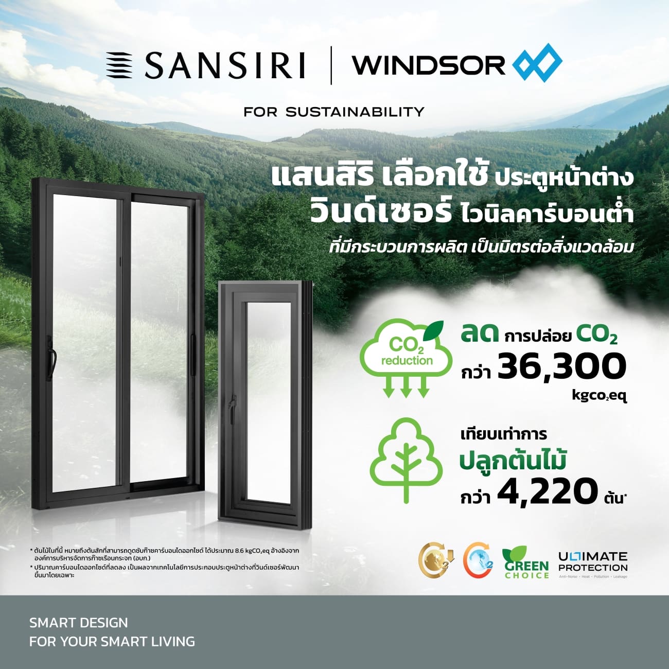 “แสนสิริ” จับมือพันธมิตร “วินด์เซอร์”
ชูนวัตกรรมประตูหน้าต่างไวนิลคาร์บอนต่ำรายแรกในไทย
ยกระดับบ้านอยู่สบาย ควบคู่สิ่งแวดล้อมยั่งยืน
