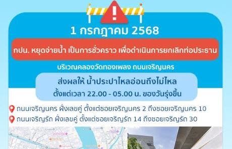 ประกาศ การประปานครหลวง เรื่อง ดำเนินการยกเลิกท่อประธาน