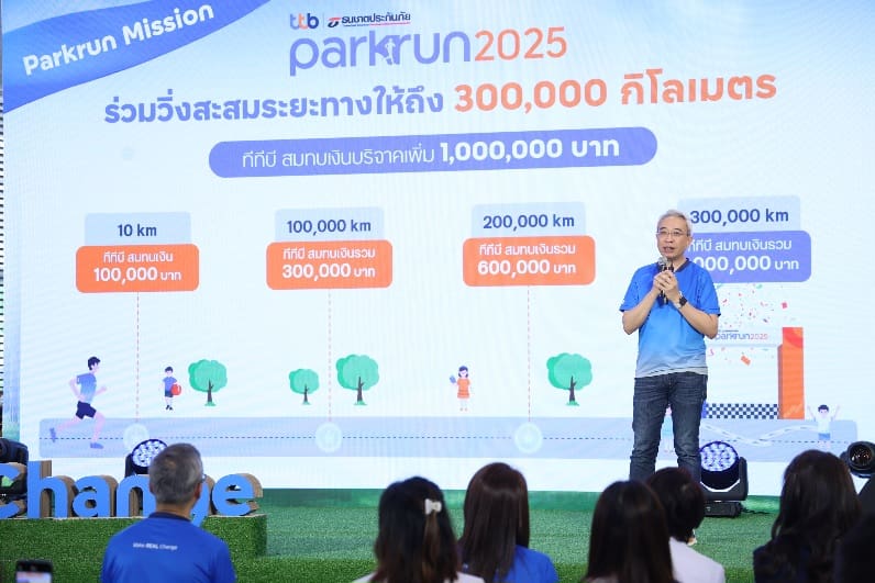 “ทีทีบี | ธนชาตประกันภัย พาร์ครัน 2025” ชวนร่วมวิ่งสู่เส้นชัยแห่งการให้...ไม่มีสิ้นสุด                   พิชิตเป้าหมายมอบรายได้ให้ 7 องค์กร ส่งต่อโอกาสให้น้อง ๆ มีคุณภาพชีวิตที่ดีขึ้น