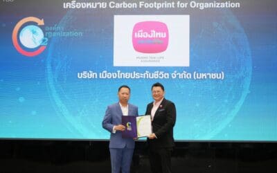 เมืองไทยประกันชีวิต ขึ้นทะเบียน “คาร์บอนฟุตพริ้นท์ขององค์กร (CFO)” กับ อบก. ต่อเนื่องเป็นปีที่ 3พร้อมเดินหน้าตามเป้าหมาย Net Zero Scope 1 และ 2 ภายในปี 2030