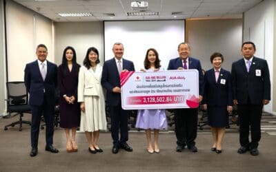 เอไอเอ มอบเงินบริจาคให้แก่สภากาชาดไทย จำนวนกว่า 3.1 ล้านบาท จากการจัดกิจกรรม AIA One Billion Trail 2024 พร้อมจัดพิธีมอบรางวัลถ้วยพระราชทานสมเด็จพระกนิษฐาธิราชเจ้า กรมสมเด็จพระเทพรัตนราชสุดาฯ สยามบรมราชกุมารี ให้แก่ทีมชนะเลิศ ที่มีส่วนร่วมสร้างสรรค์สังคมมากที่สุด