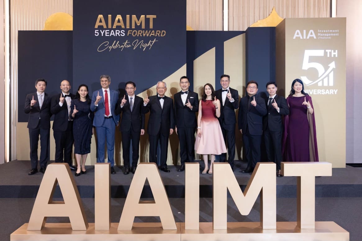บริษัท หลักทรัพย์จัดการกองทุนเอไอเอ (ประเทศไทย) จำกัด จัดงานฉลองครบรอบ 5 ปี
แห่งความเชื่อมั่น สู่อนาคตที่มั่นคง พร้อมเดินหน้าส่งเสริมความมั่งคั่งที่ยั่งยืนให้แก่คนไทย