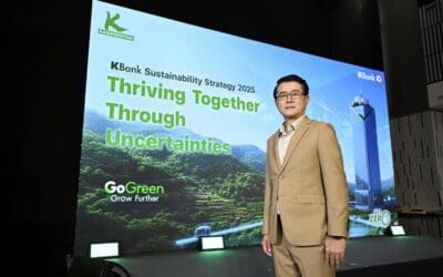 กสิกรไทยเดินหน้ายุทธศาสตร์ความยั่งยืนแนวคิดใหม่ เพิ่มเป้าอัดฉีดเม็ดเงินความยั่งยืน เป็น 4-5 แสนล้านบาท ภายในปี 2573 (ค.ศ.2030)