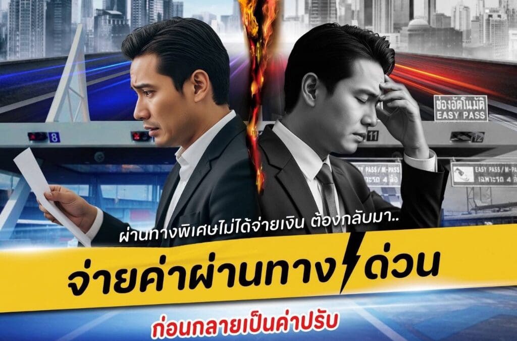 กทพ. เตือน! หลีกเลี่ยงชำระค่าผ่านทางพิเศษ เสี่ยงถูกปรับสูงสุด 2,000 บาทต่อครั้ง แนะสมัคร Easy Pass สมัครฟรีไม่มีค่าธรรมเนียม เพียงเติมเงิน 300 บาท