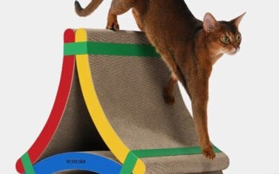 แมวฟินแน่! ที่ลับเล็บแผ่นกระดาษลูกฟูก VETRESKA Chroma Cat Scratcher