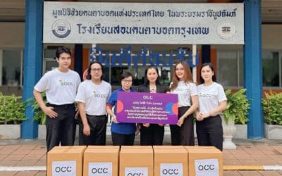 โอซีซี มอบรองเท้าสภาพดีให้กับผู้พิการทางสายตา