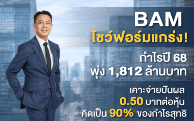 BAM โชว์ฟอร์มแกร่ง! กำไรปี 68 พุ่ง 1,812 ล้านบาท เคาะจ่ายปันผล 0.50 บาทต่อหุ้นคิดเป็น 90% ของกำไรสุทธิ