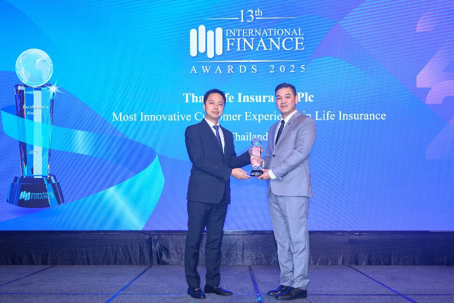 ไทยประกันชีวิต คว้ารางวัล “Most Innovative Customer Experience in Life Insurance”ตอกย้ำความสำเร็จการยกระดับประสบการณ์ลูกค้าด้วยนวัตกรรมดิจิทัล