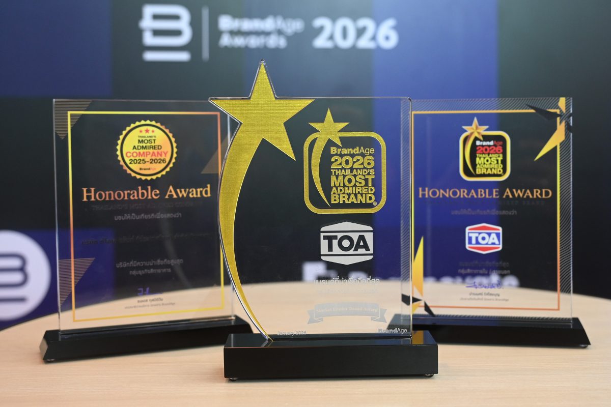 TOA คว้า 3 รางวัลใหญ่ ย้ำแชมป์ Market Leader ตัวจริง 15 ปีซ้อน
และรางวัลองค์กรต้นแบบที่มีความน่าเชื่อถือสูงสุด พร้อมเดินหน้ากลยุทธ์ ‘Total Solution’ เพื่อการเติบโตที่ยั่งยืน