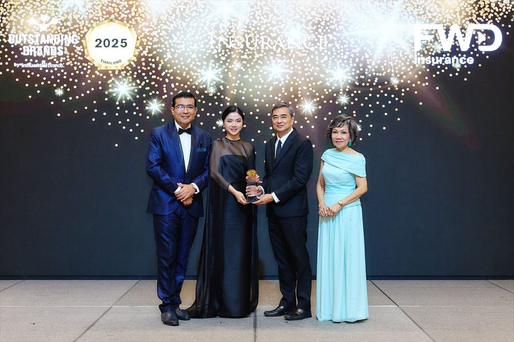 FWD ประกันชีวิต รับรางวัล Outstanding Brands Awards 5 ปีซ้อน ตอกย้ำพลังแบรนด์ที่ไม่หยุดนิ่งพร้อมเติบโตอย่างต่อเนื่อง