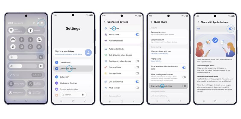 สร้างมาตรฐานใหม่อีกครั้ง ซัมซุงอัปเดตความสามรถ Quick Share บน Galaxy S26 Seriesส่งรูปภาพและไฟล์ถึงอุปกรณ์ iOS ได้แล้วโดยไม่ต้องติดตั้งแอปเพิ่ม