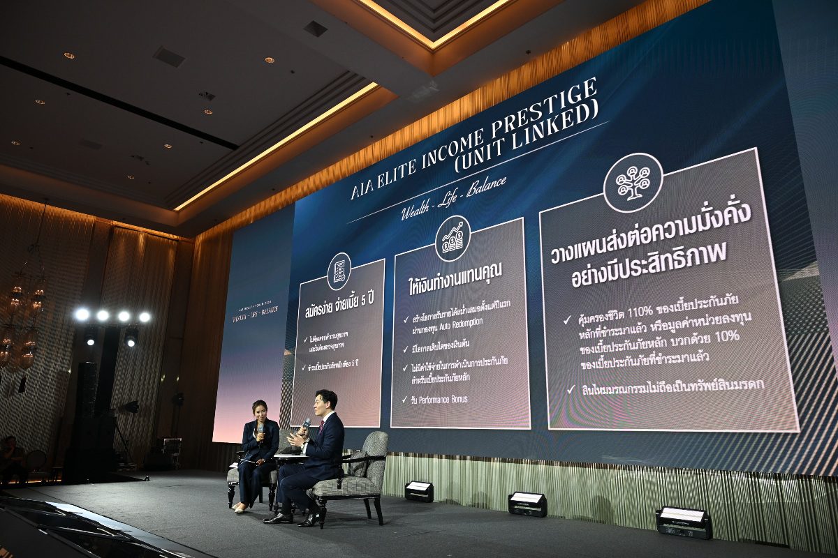 เอไอเอ จัดงาน AIA WEALTH FORUM 2026 ภายใต้แนวคิด WEALTH – LIFE – BALANCE
พร้อมพาลูกค้าสินทรัพย์สูงก้าวไปข้างหน้าอย่างมั่งคั่งและมั่นคง