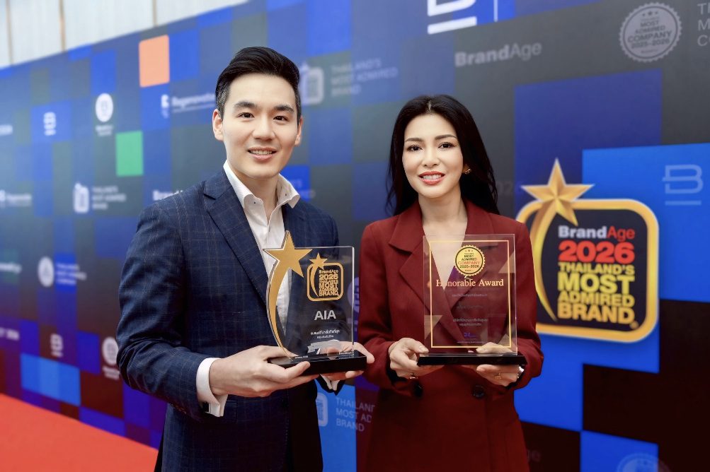 เอไอเอ ประเทศไทย คว้า 4 รางวัลสุดยอดแบรนด์และบริษัทที่น่าเชื่อถือที่สุด บนเวที 2026 Thailand's Most Admired Brand และ 2025 - 2026 Thailand's Most Admired Company
โดยนิตยสาร BrandAge