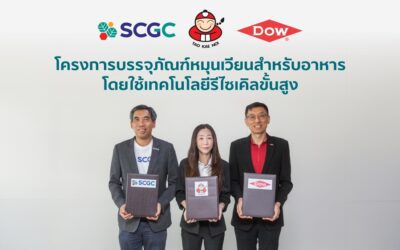 เถ้าแก่น้อย ขับเคลื่อนนำร่องนโยบายความยั่งยืน ผนึกพันธมิตร SCGC และ Dowชูนวัตกรรมซองสาหร่าย! ใช้เทคโนโลยีรีไซเคิลขั้นสูง คืนชีวิตขยะพลาสติก