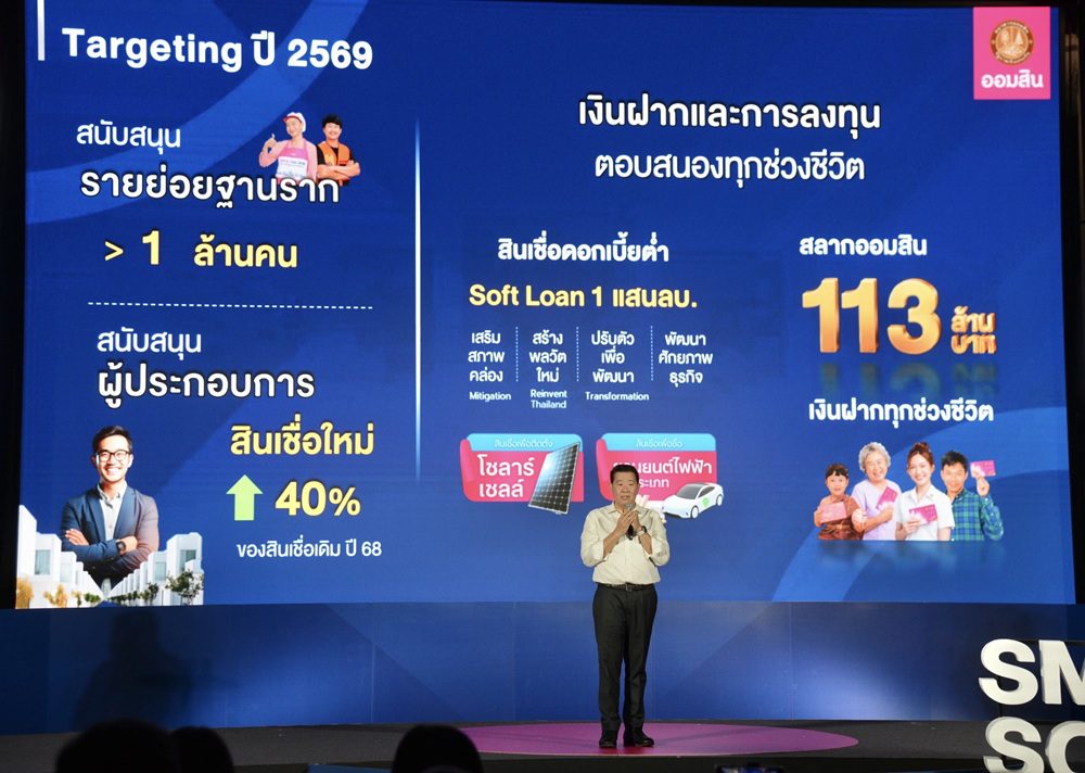 ออมสิน เปิดวิสัยทัศน์ผู้นำคนใหม่ “ทรงพล ชีวะปัญญาโรจน์” ผู้อำนวยการธนาคารออมสิน คนที่ 18

ชูบทบาทธนาคารเพื่อทุกช่วงชีวิต ยกระดับธนาคารเพื่อสังคม สู่ Smart Social Bank for All Lives