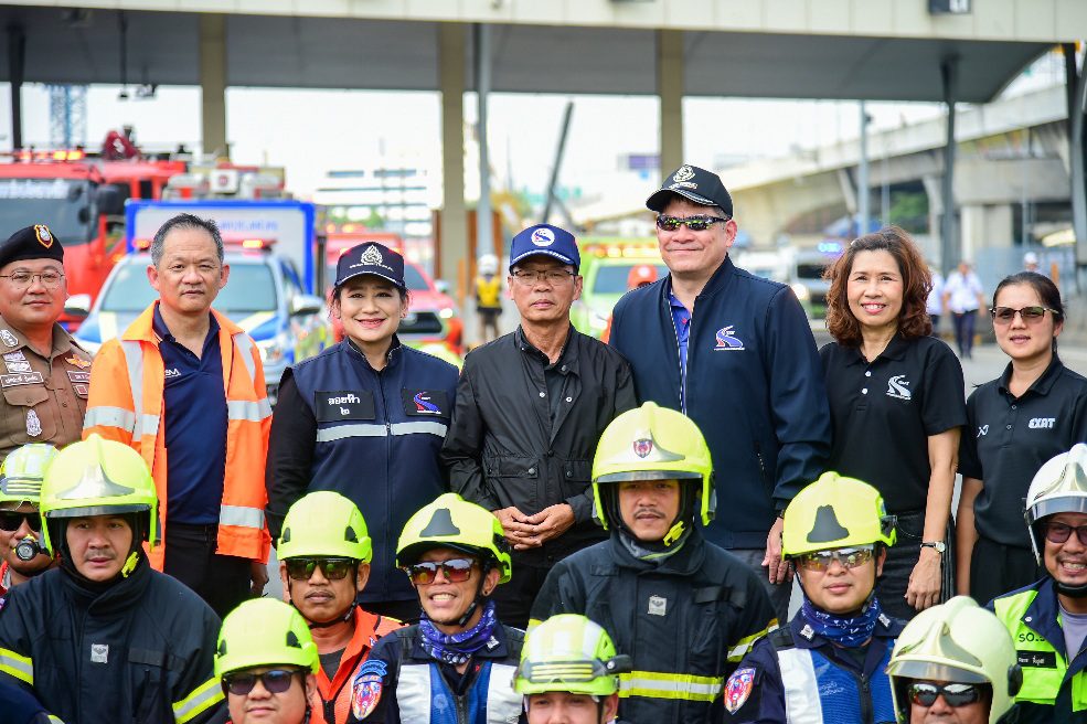 กทพ. บูรณาการฝึกการกู้ภัยและการให้ความช่วยเหลืออุบัติเหตุร้ายแรงบนทางพิเศษ 