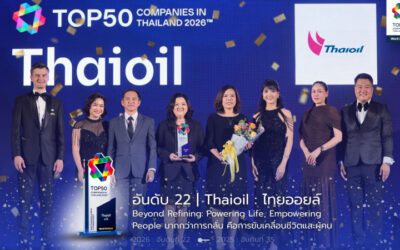 ไทยออยล์ คว้าอันดับ 22 สุดยอดองค์กรในฝันคนรุ่นใหม่ปี 2026 ตอกย้ำความสำเร็จ “คนสำราญ งานสำเร็จ” ด้วย Employer Branding ที่แข็งแกร่ง