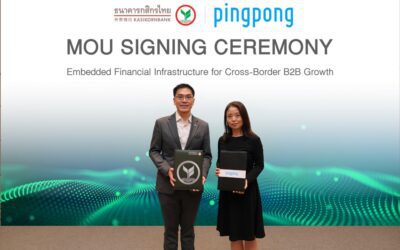 KBank จับมือ PingPong ลงนามความร่วมมือเชิงกลยุทธ์ เสริมแกร่งธุรกิจเชื่อมตลาดโลกผ่านโซลูชันชำระเงินข้ามพรมแดนครบวงจร