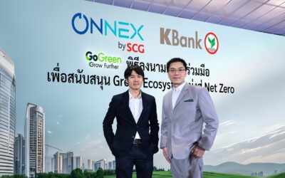 กสิกรไทยจับมือ ONNEX by SCG หนุน SME สู่เศรษฐกิจคาร์บอนต่ำ ผนึกโซลูชันด้านพลังงานและการเงินครบวงจร ตั้งเป้าปล่อยสินเชื่อสีเขียว 5,000 ล้านบาท