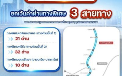 กทพ. ยกเว้นค่าผ่านทางพิเศษ 3 สายทาง วันที่ 4 พฤษภาคม 2569 เนื่องในวันฉัตรมงคล