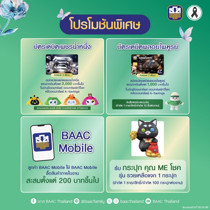 ธ.ก.ส. จัดโปรเด็ดในงาน Money Expo 2026 Bangkok ภายใต้ธีม The Pavilion of Agriculture
