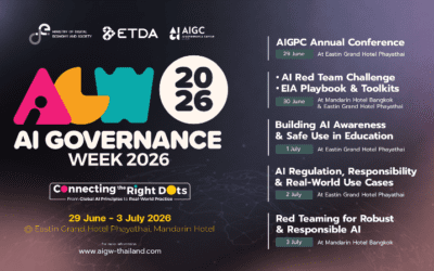 ETDA เตรียมจัดงานใหญ่ AI Governance Week 2026 เวทีนานาชาติขับเคลื่อน AI Governance จากหลักการสากล สู่การใช้งานจริง 29 มิ.ย. – 3 ก.ค. 69 นี้
