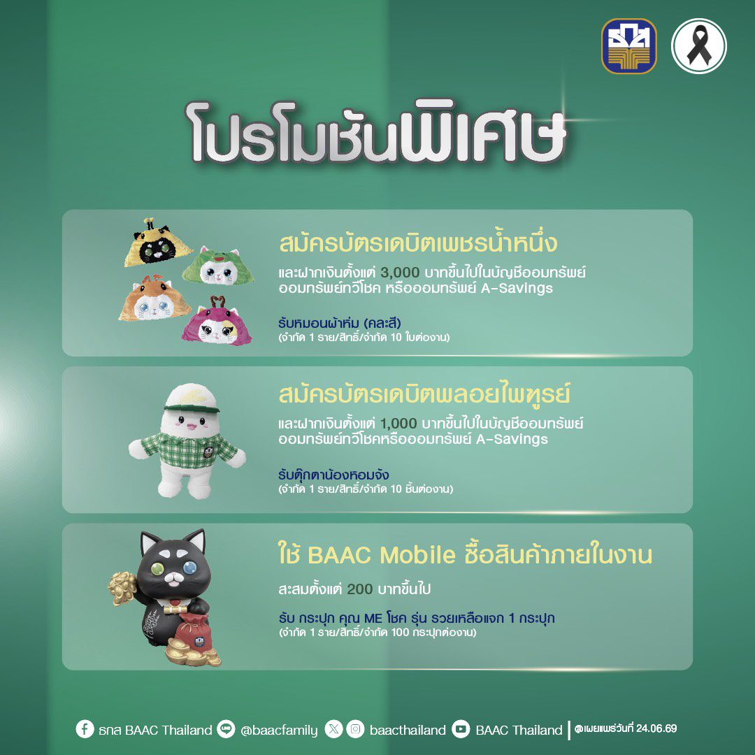 ธ.ก.ส. จัดโปรพิเศษบุกระยอง ร่วมงาน Thailand Smart Money จังหวัดระยอง วันที่ 26 – 28 มิ.ย. นี้