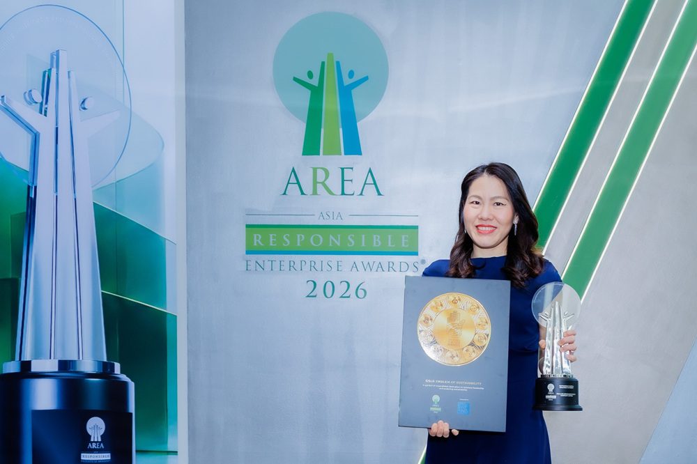 ไทยประกันชีวิต คว้ารางวัลด้านความยั่งยืนระดับภูมิภาค Asia Responsible Enterprise Awards (AREA) 2026 พร้อมตราสัญลักษณ์แห่งความยั่งยืนระดับ Gold แห่งเดียวในเอเชีย