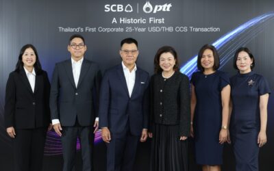 ปตท. - ไทยพาณิชย์ ฉลองความสำเร็จ USD/THB Cross Currency Swap มูลค่า 48 ล้านดอลลาร์สหรัฐ อายุสัญญา 25 ปี สูงสุดขององค์กรไทย ยกระดับมาตรฐานตลาดการเงินอย่างยั่งยืน